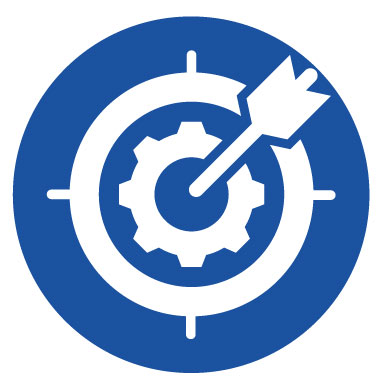 Broadcom Awards 2025_Marketing Excellence Icon of target with arrow in bullseye